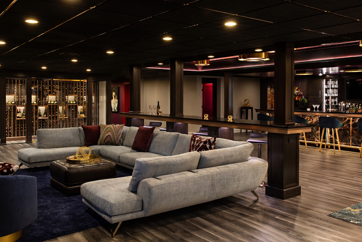“Club 12”:  A Basement transformed into an exceptional entertainment space